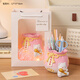 YisHangmei Geburtstagsgeschenke für Frauen Desktop -Ornamente Viel Glück Penhalter Großer Lehrer -Tag Souvenirs Arbeitstation Dekoration Sakura Katze Pink Stifthalter (Fenstergeschenke)