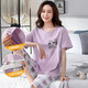 
Modalga large-size breastfeeding pajamas summer short-sleeved cropped pants postpartum feeding set confinement suit thin pure cotton pregnant women summer 3524 M (80-100Jin [Jin equals 0.5 kg])