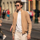 
Mr. Cloth Zipper Collar Sweater Cardigan Men's Spring and Autumn New Long Sleeve Wool Jacket BT12300 Break-code Clearance Light Flower Camel M (170)