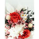 Everlasting rose eucalyptus dried flower bouquet internet celebrity ornaments real flower gypsophila hydrangea crystal grass home decoration pink rose crystal bouquet round white bottle dry branches