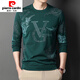 Pier Cardin T-shirt à manches à manches à manches longues pour hommes T-shirt à manches à manches longues pour hommes T-shirt de base pour hommes T-shirt Blue 6627 180 / 2XL