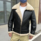 
Aole genuine leather leather jacket for men B3 pilot thickened sheep fur integrated fur winter cold motorcycle jacket coat brown leather camel hair curl XXS 48 Recommended 115-126Jin [Jin equals 0.5 kg]