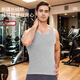 Langsha thick thread vest men's 100% pure cotton slim fit thin summer hurdle bottoming sweatshirt sports American tight fitness [1 gray 1 white] Pure cotton rough thread L /170: It is recommended to choose a larger size for slim fit
