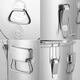 304 stainless steel rice bucket, soy milk bucket, canteen, hotel rice bucket, shop bucket, double-eared insect-proof seal, 40*40CM4 buckle, about 49 liters