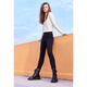 GOELIA black petite pants worn outside fleece knit slimming tight elastic bottoming yoga pants magic pants 1ADC1I010 00B black XS