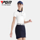 PGM高尔夫服装女装夏季短袖上衣透气显瘦T恤POLO衫 吸湿 透气 YF674-白色【上衣/3A级抑菌】 L