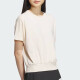 阿迪达斯 （adidas）短袖女士2025夏季新款休闲半袖跑步运动服健身训练简约百搭T恤 IP3897 帆白 M