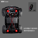 ZISOON is a super large children's electric car that can be seated for two adults with 3-6 years old, remote control toys for children, children can drive. Painted red: four-wheel drive full-function leather seat + 10A battery