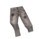 Aignesa grenzüberschreitende neue richtige Version Chrome Hearts Croat Jeans High Street Slim Jeans Schwarz WL9901 m