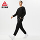Peak fleece sweatpants men's autumn and winter new loose casual fleece warm leggings sweatpants trousers black L/175