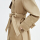 Qiushui Yiren Design Wind Clothing Spring New Middle Long Senior Small Smooth Small Trench Covels Women's Brown M