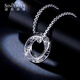 Shengshi Qiyuan platinum pendant men's pt950 platinum necklace men's chain platinum necklace men's black gold Möbius ring pendant necklace 62-65cm + pendant 66-68 grams