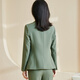 Misshine 2024 Herbst New Mode Age-reduzierender Anzug Slim Long Sleeves One-Knopf Clean Color Professional Jacket 2601 Bohnengrün / Spot Direkt Schiff XL