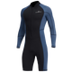 Yobel men's one-piece swimsuit 1.5MM neoprene warm long-sleeved sun protection swimsuit snorkeling surfing boating wetsuit black pattern short-sleeved shorts M recommended weight 120-140Jin Jin equals 0.5 kg