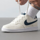 Nike (Nike) Herrenschuhe 2025 Neuer Sommer Court Low Top Sports Schuhe Weiße Luftwaffe Nr. 1 Einfache Freizeitschuhe HQ4867-101 Segel Weiß/Ortel Deep Sea Blue 41