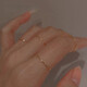 Fat Donglai's same style 18k rose gold ring, ultra-fine minimalist 18K gold-filled ring for women, light luxury, rose gold - single price + high-end gift box, US No. 8, 115 Jin Jin is equal to 0.5 kg ~130 Jin Jin is equal to 0.5 kg