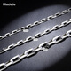 Miss JuJu platinum bracelet for men, thick and elegant pt950 platinum men's simple and cool cross chain bracelet for women, weight 9.16g, length 18cm, thickness about 5mm S buckle