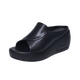 Spechtleder-Fersenruhrschuhe für Frauen 2025 Neue Dick-Soled-High-Flip-Flops für Sommerkleidung Leichte Mutter Sandalen schwarz 35