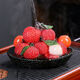 Color-changing lychee tea pet ornaments, high-end boutique, can raise a big lucky big lychee, tea play tea table, tea set accessories, creative decoration, big orange and big lychee-color-changing tea pet (with chassis)