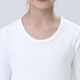 Feng Lingniao Children's White T-shirt Tight Flesh Color Dance Suit Girls White Bottoming Shirt Suit Middle School Uniform for Boys, Plus Velvet (White Suit) 120 cm (If you want a close fit, don't buy a big one)