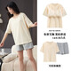 
LangSha (LangSha) pajamas with chest pad for women in summer short-sleeved thin cotton breathable home clothing for girls in summer LYSM6210 XL Recommended 165-170CM/120-140Jin [Jin equals 0.5 kg]