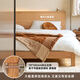 Cama original de madera maciza original Moderna simple Apartamento pequeño Noche Oak Bed Bed dormitorio Doble de cama doble Estilo de registro L701D Bajo Cuerpo - Madera Color 1.5 Cama + Cama de 20 cm Cama grande