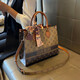 IT MANCLACYK light luxury bag women 2025 European and American big brand handheld large capacity tote bag versatile printed bag Big flower AB side (large spot)