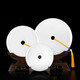 Jixiangyuan Natural Jade Safety Schnuckle Ornamente Neue Zuhause Züge zum Haus, berühmtes Wohnzimmer BO Ancient Rack Jade Platte Neue chinesische Rotweinregal Eingangsdekoration Ornamente Eröffnung und Umzug Firma Business Gift Customization Boutique Weiße Jade 20cm + Tripod + Zertifikat