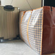 Fat bag large capacity moving bag clothes quilt storage bag 3 pieces orange small grid 80*53*26cm