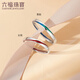Lukfook Jewelry Platinum 950 Infinite Love Platinum Ring Simple Couple Wedding Pair Ring Single Price GJPTBR0009 No. 11-3.05g (including labor cost 560 yuan) Women's model