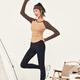 SPLAN wake-up plan tight long-sleeved yoga wear high-end velvet Pilates top quick-drying running sports fitness wear for women Wooden Stem Brown M