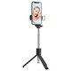 Jingeyu German quality 2024 new mini selfie stick anti-shake bracket tripod integrated 360 rotary photography artifact multifunction Bluetooth remote control travel portable universal 0.7m fill light selfie stick black