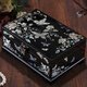 Shuntong Lifang Mother-of-pearl Lacquer Jewelry Jewelry Storage Box Wooden Retro Jewelry Box Princess Birthday Valentine's Day Gift Burgundy Swallow 22*15*9 Points 5cm