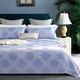 Defuni Jacquard Blatt Vierköpfig Set Einfacher europäischer Fashion-Stil Bettwäsche-Deckel Quilt Cover 1,5/1,8 m Set Garnier 40 Stück reine Baumwoll-Vier-teilige 1,8-m-Blechstil (Quilt Cover 220*240 cm)