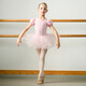 Sansha (Sansha) children's ballet dance clothing TUTU skirt puffy skirt practice skirt short sleeve crotch open performance clothing Pink S
