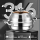 Sonorous 316 stainless steel steam pot household steamer large capacity steam hot pot sauna steamer thickened seafood steamer single layer steamer 30cm