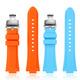 Zhuo Lei s'adapte à Seagull Seagull Retro TV Square 826.1051 Série modifiée Mode sportive Convex Silicone STRAP ACCESSOIRES