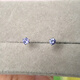 Guanpu Pavilion Fat Donglai's same style tanzanite earrings 3mm mini natural silver earrings are fashionable and versatile as a gift for your girlfriend, purple single