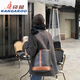 袋鼠（KANGAROO）轻奢品牌包包女2025夏季新款感单肩斜挎包大容量老花复古水桶包 老花棕小号
