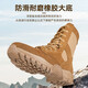 New brown combat boots men's ultra-light high-top side zipper combat boots breathable non-slip brown combat boots waterproof New combat boots microfiber model 41