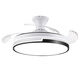 Smart voice app light luxury invisible fan light bedroom dining room living room fan light HP-9755 [top configuration] Full spectrum Ra98 [smart model] Elf + voice +