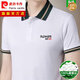 皮尔卡丹（pierre cardin）轻奢桑蚕丝短袖t恤男夏季半袖体恤衫上衣宽松翻领polo衫 9918黑色【耐穿】 170/L建议120-138斤
