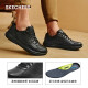 斯凯奇（Skechers）男鞋夏季商务皮鞋舒适板鞋透气软底轻便休闲鞋户外工作鞋210835