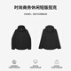 
Jinba men's autumn and winter hooded solid color youth simple style short jacket NKDE3878 black XL