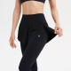 Mantenga las leggings transpirables de secado rápido para mujeres para mujeres que corren moda falsa de dos piezas de dos piezas 12588 clásico negro m
