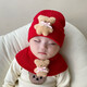 Benasci Baby Hat осень и зима для мальчиков и девочек, красные шерстяные шляпы для нового года, праздничные и модные новогодние поздравления для первого года шляпы Mx838-Red, купить шляпу в одиночку 0-12 месяцев (44-47 см)