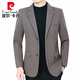 Pierre Cardin middle-aged men's suit thick non-iron casual slim casual single suit solid color woolen suit jacket autumn and winter burgundy L 175/76 recommended 110-125Jin Jin equals 0.5 kg