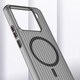 
POZZO is suitable for Xiaomi 15 mobile phone case ximi15 protective case magsafe magnetic high-transparent ultra-thin anti-fall protection case anti-fingerprint corrugated grating magnetic trunk black