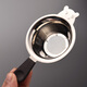 Jinge fair cup tea drain stainless steel food grade 304# filter creative tea filter tea water separation tea set accessories filter tea Panda tea drain rosewood handle + Guanshan base