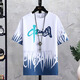 Boledi Boys Trendy Sommer kurzärmeliges T-Shirt 12-15-jährige Teenager-Jungen aus Baumwolle, halbärmelte 14 Junior High School-Schüler Top-Kleidung 683 Weiß (Kurzärärmel + Shorts) hohe Qualität 165 (l) empfohlen 98-120 Jin [Jin gleich 0,5 kg]